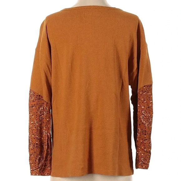 Anthropologie Rust Orange Boho Oversized Annette Top Blouse Size XS - Picture 5 of 9